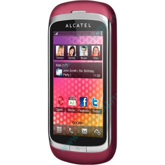 Красно-розовый телефон Alcatel One Touch 818 (Чехов)